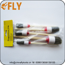 5 PCS Beige Bristle wooden handle Round Paint Brush Set